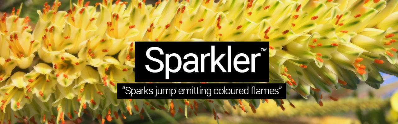Artboard 27 Sparkler - Sparks jump emitting coloured flames